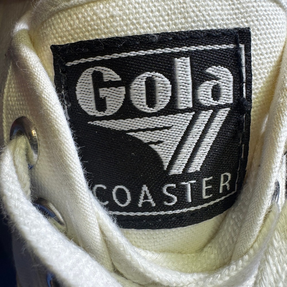 Gola Coaster Women's Sneakers Off-White Canvas Low Top Retro Trainers Size 9 - Picture 12 of 16